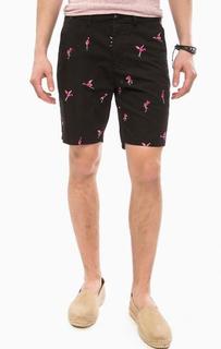 Черные хлопковые шорты с вышивкой Scotch&Soda