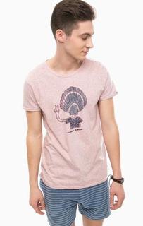 Розовая хлопковая футболка Scotch&Soda