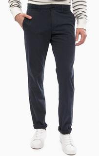 Синие зауженные брюки из хлопка Strellson