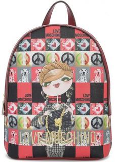 Рюкзак из искусственной кожи с одним отделом Love Moschino