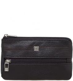 Черная ключница из натуральной кожи Sergio Belotti