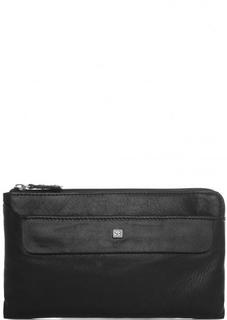 Кожаный клатч черного цвета Sergio Belotti