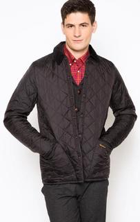 Черная стеганая куртка на кнопках Barbour