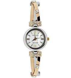 Часы круглой формы с металлическим браслетом Anne Klein