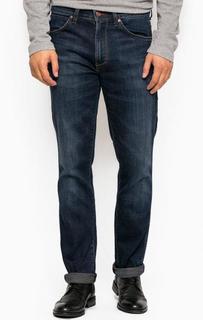 Прямые синие джинсы с декоративными заломами Wrangler