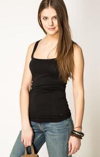 Черная хлопковая майка Mustang