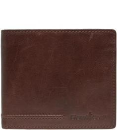 Коричневое портмоне из натуральной кожи Gianni Conti