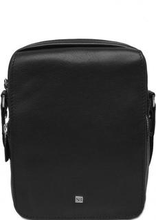 Маленькая кожаная сумка черного цвета Sergio Belotti