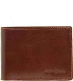 Коричневое портмоне из натуральной кожи Gianni Conti