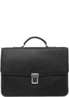 Кожаный портфель с застежкой на замок Gianni Conti