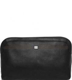 Черная косметичка из натуральной кожи Sergio Belotti