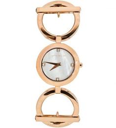 Часы с металлическим браслетом золотистого цвета Karen Millen