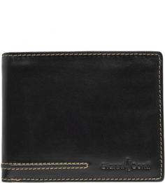 Черное кожаное портмоне Gianni Conti