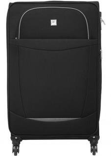 Черный текстильный чемодан на колесах Verage