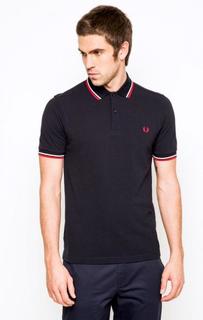 Синяя футболка поло из хлопка Fred Perry