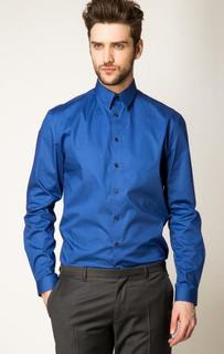 Синяя рубашка с длинными рукавами Drykorn