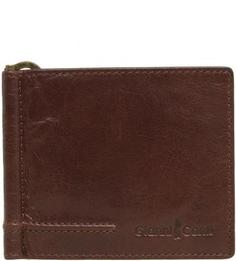 Коричневый зажим для денег Gianni Conti