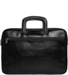 Кожаная папка черного цвета Sergio Belotti