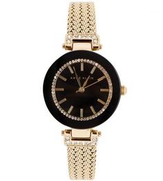 Часы круглой формы с металлическим браслетом Anne Klein