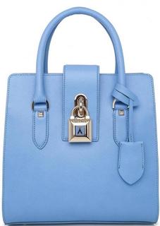 Кожаная сумка с декоративным замком Patrizia Pepe