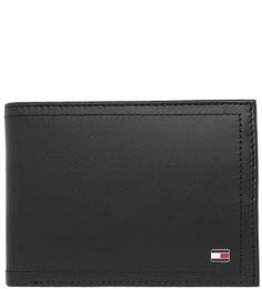 Черное портмоне из натуральной кожи Tommy Hilfiger