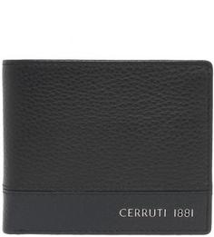 Черное портмоне из натуральной кожи Cerruti 1881