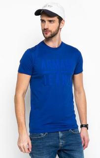 Синяя футболка из хлопка Armani Jeans