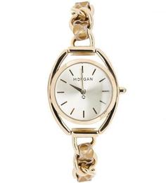 Часы с золотистым металлическим браслетом Morgan