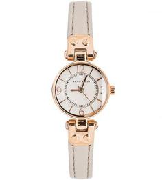 Часы с серым кожаным ремешком Anne Klein