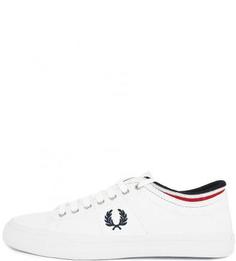 Белые текстильные кеды Fred Perry