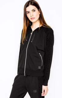 Толстовка черного цвета на молнии EA7