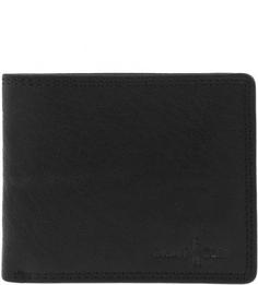 Черное портмоне из натуральной кожи Gianni Conti