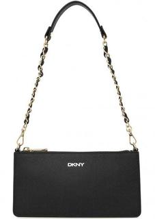 Маленькая кожаная сумка на молнии Dkny