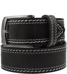 Ремень из натуральной кожи черного цвета Sergio Belotti
