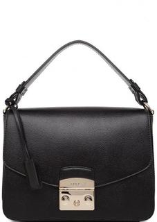 Черная сумка из натуральной кожи Furla