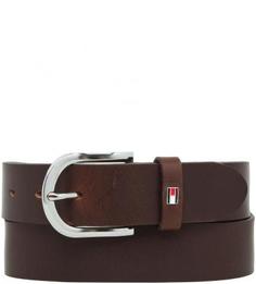 Коричневый ремень из натуральной кожи Tommy Hilfiger