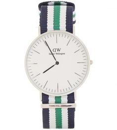 Часы с текстильным ремешком в полоску Daniel Wellington