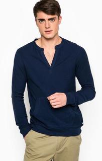 Синий джемпер с карманом-кенгуру Scotch&Soda