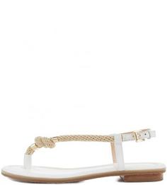 Белые сандалии из натуральной кожи Michael Michael Kors