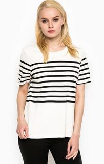 Молочный джемпер в полоску Selected