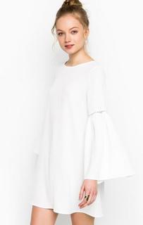 Короткое белое платье свободного кроя Glamorous