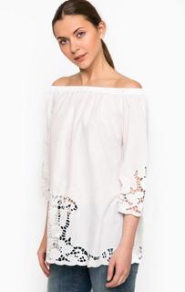 Блуза из хлопка с открытыми плечами Liu Jo