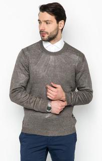 Коричневый льняной джемпер Strellson