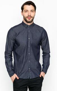 Синяя рубашка с длинными рукавами Strellson