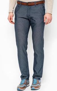 Хлопковые брюки с ремнем Tom Tailor Denim