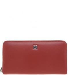 Красный кошелек на молнии Trussardi Jeans