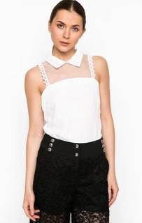 Белая блуза с отложным воротником Pinko