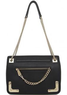 Черная кожаная сумка через плечо Furla