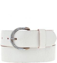 Ремень из натуральной кожи молочного цвета Diesel