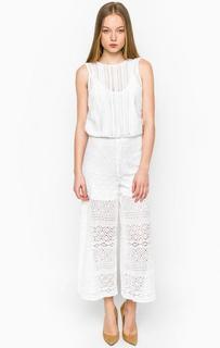 Ажурный белый комбинезон Pinko